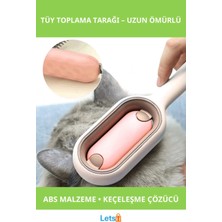 Özbience Uzun Ömürlü Yüksek Kalite Tüy Toplama Tarağı Kedi ve Köpek Için