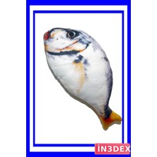 Özbience Peluş Çipura Şeklinde Kedi Oyuncağı 19 Cm, Eğlenceli ve Sevimli Tasarım