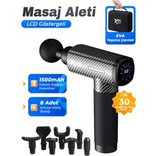 Allians 7gmg3 Masaj Tabancası, 8 Başlık, 30 Kademe Hız, LCD Ekran, Sessiz Güçlü Motor