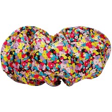 Özbience Renkli Kalp Desenli Kedi Oyun Tüneli 125 Cm, Eğlenceli ve Rahat Oyun Alanı