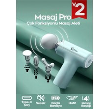 Allians Şarjlı Masaj Cihazı, 4 Başlıklı, 6 Kademeli, Sessiz ve Taşınabilir