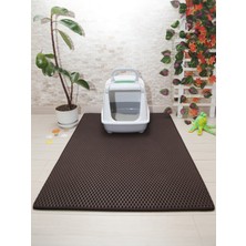 Özbience 75X110 cm Koyu Kahve Kedi Tuvaleti Önü Paspası, Pratik ve Temiz Kullanım