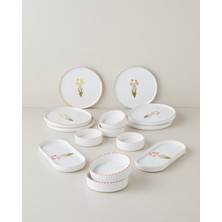 English Home Point Seramik Kahvaltı Takımı 14 Parça 6 Kişilik Renkli