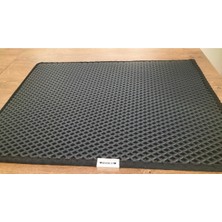 Özbience 50X70 Siyah Çift Katlı Eva Kedi Paspası, Isimlikli ve Şık Tasarım