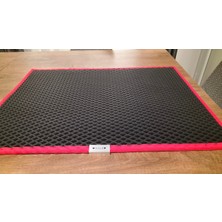 Özbience Kedi Kumu Paspası 50X70 Kırmızı, Isimlikli Çift Kat Eva Paspası