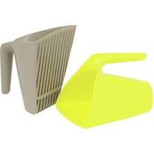 Özbience Kedi Kumu Küreği, Gri, 13.5X15.5X13 Cm, Pratik ve Temiz Kullanım