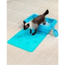 Özbience Turkuaz Kedi Tuvalet Paspası, Yumuşak ve Rahat Kullanım