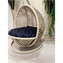 Özbience Krem Renkli Minderli Kedi ve Küçük Köpek Salıncağı Yatağı