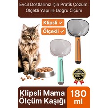 Özbience Çok Amaçlı Şeffaf Köpek ve Kedi Mama Ölçekli Kaşığı 180ML