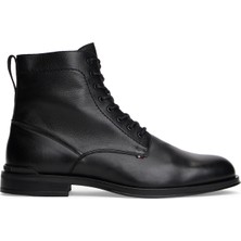 Tommy Hilfiger Siyah Erkek Bot Corporate Hılfıger Lth Zıp Boot