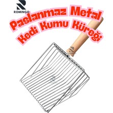 Özbience Pratik Kedi Kumu Temizleme Küreği, Paslanmaz Metal Tasarım