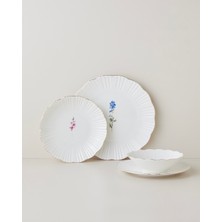 English Home Soft Garden Porselen Yemek Takımı 24 Parça 6 Kişilik Gold