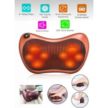 Allians Isıtmalı Masaj Yastığı, 8 Toplu, Boyun, Bel ve Sırt Uyumlu, Ergonomik Rahatlık