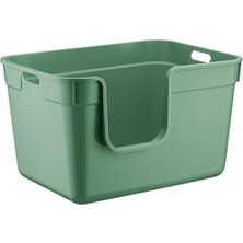 Özbience Tanos Yarı Açık Kedi Tuvaleti, Şık ve Kullanışlı 54X40X32 Yeşil