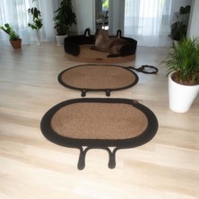 Özbience Kedi Için Doğal Jüt Halat Hasır Sepet ve Yatak Seti, Rahat ve Şık Tasarım