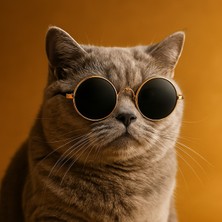 Özbience Yüksek Kaliteli Siyah 8 cm Kedi Köpek Gözlüğü, Güvenli ve Konforlu Kullanım