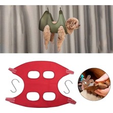 Özbience Kedi Bakım Hamağı, Tırnak Kesme Aracı, Kırmızı, Güvenli ve Rahat Kullanım