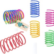Özbience Renkli Interaktif Spiral Yaylı Kedi Oyuncakları Seti (8 Adet)