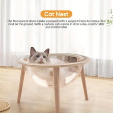 Özbience Şeffaf Pleksi Kubbe Kedi Tüneği, Modern ve Güvenli Oyuncak Alanı