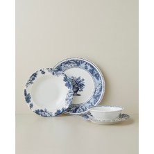 English Home Rosen Porselen Yemek Takımı 24 Parça 6 Kişilik Lacivert