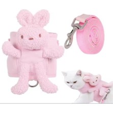 Özbience Yumuşak Peluş Ayıcıklı Evcil Hayvan Göğüs Tasması Seti