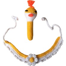 Özbience Kedi Örgü ve Amigurumi Tasma ile Sevimli Ördek Diş Kaşıma Seti