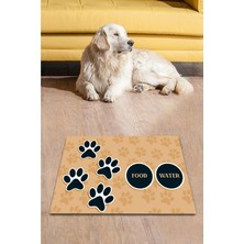 Özbience Siyah Renkli Dekoratif Mama Altlığı, Şık ve Fonksiyonel Tasarım