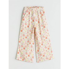 Lc Waikiki Yeni Sezon Beli Lastikli Çiçekli Kız Çocuk Kapri