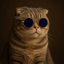 Özbience Mini Mavi Köpek ve Kedi Gözlüğü, 8 Cm, Tüm Irklar Için Renkli Koruma