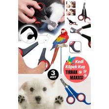 Özbience 3'lü Mini Tırnak Makası Seti, Kuş, Kedi ve Köpek Için, Taşınabilir