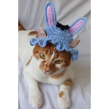 Özbience Sevimli Winnie The Pooh Temalı Mavi ve Pembe Kedi Köpek Şapkası