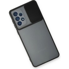 Olinea Newface Galaxy A73 5g Kılıf Palm Buzlu Kamera Sürgülü Silikon - Siyah