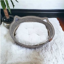 Özbience Yumuşak Elyaflı 40 cm Kedi Yatağı, Rahat ve Konforlu Uyku Alanı