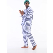 Kocabey 4007 Uzun Kol Çizgili Gaffur Erkek Pijama Takım