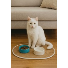 Özbience Oval Beslenme Paspası, Kedi ve Köpekler Için 30X50 Cm, Konforlu Kullanım