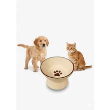 Özbience Yüksekli Ayaklı Seramik Mama ve Su Kabı, Şık ve Sağlıklı Tasarım