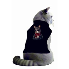 Özbience Siyah Kedi Kolsuz Sweatshirt, Rahat ve Şık Tasarım