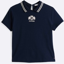 Tommy Hilfiger Kadın Lacivert Tommy Hilfiger Reg Varsıty C-Nk Pol, C1G Lacivert Kadın T-Shirt & Polo