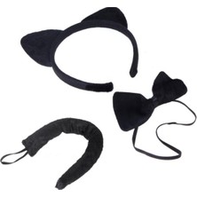 Özbience Sevimli Kedi Kostüm Seti, Taç, Kuyruk ve Papyon ile Eğlence Dolu Anlar