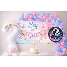Bkmc Cinsiyet Belirleme Parti Seti Lüks Brandalı Soru Işaretli Cinsyet Belirleme Balonlu Parti Seti Süsü