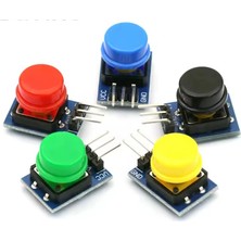 Voltaj 12X12MM Push Buton Switch Modül Siyah Kapak 1 Adet