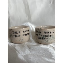 Arken Seramik El Yapımı 2'li Seramik Espresso Bardağı