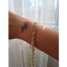 Xuping Jewelry Özel Seri Gold Taş Detaylı Çelik Bileklik