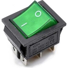 Voltaj Kcd4 Yeşil Işıklı On/off Anahtar 4 Pin