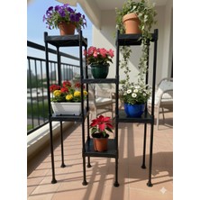 Lider Tunç Tuniva Mira Modern Tasarım Basamaklı Çiçeklik Standı - Çok Amaçlı Balkon ve Ev Rafı