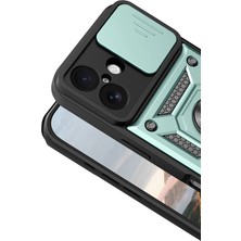 LTG Nova Newface Iphone 17 Pars Lens Yüzüklü Silikon - Yeşil