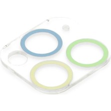 LTG Nova Newface Iphone 11 Renkli Kamera Lens Koruma Cam - Yeşil-Sarı