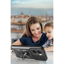 LTG Nova Newface Poco X7 Kılıf Pars Lens Yüzüklü Silikon - Kırmızı