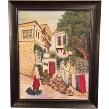TT Tuval Üzeri Yağlı Boya Amatör Çalışma 40 cm 50 cm + Çerçeve