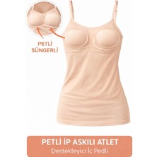 Qulat Petli Ip Askılı Atlet- Destekleyici Süngerli Basic